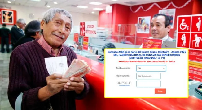 Fonavi: Consulta si eres parte del Cuarto Grupo, Reintegro de agosto 2025 y si estás en el padrón nacional. Fonavi: Consulta si eres parte del Cuarto Grupo, Reintegro de agosto 2025 y si estás en el padrón nacional.