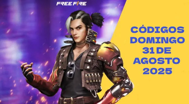Estos son los códigos de Free Fire para este domingo 31 de agosto de 2025. Estos son los códigos de Free Fire para este domingo 31 de agosto de 2025.