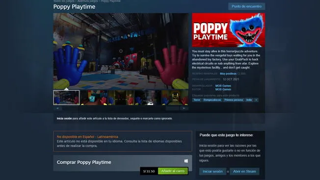 Ya puedes descargar gratis Poppy Playtime y jugarlo en PC