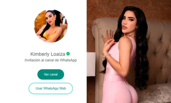  Kimberly Loaiza tiene 2 millones de seguidores en su anal oficial de WhatsApp.    