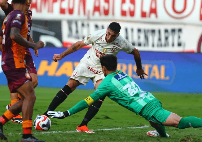Diego Dorregaray en acción ante Los Chankas. Ingresó a los 75 minutos. Foto: Luis Jiménez - Líbero   