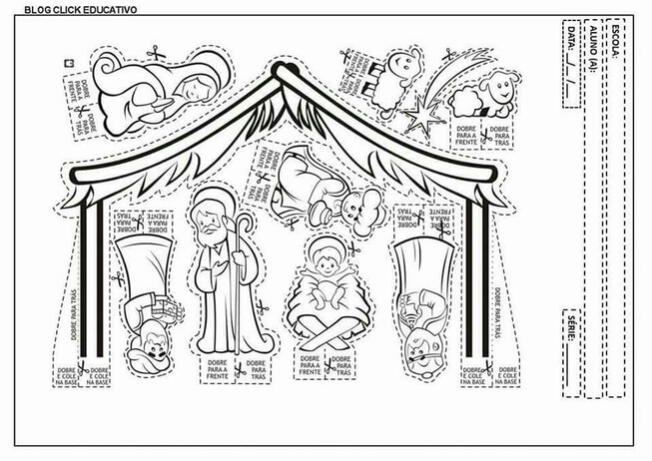 Nacimiento de Jesús armable para IMPRIMIR: DESCARGA gratis imágenes para recortar, colorear | Navidad 2024