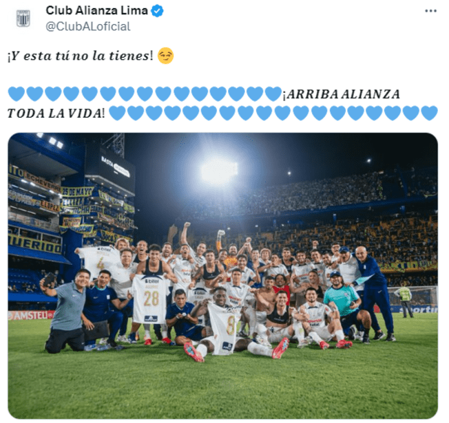 Alianza Lima celebra su clasificacin a la Fase 3 de la Copa Libertadores 