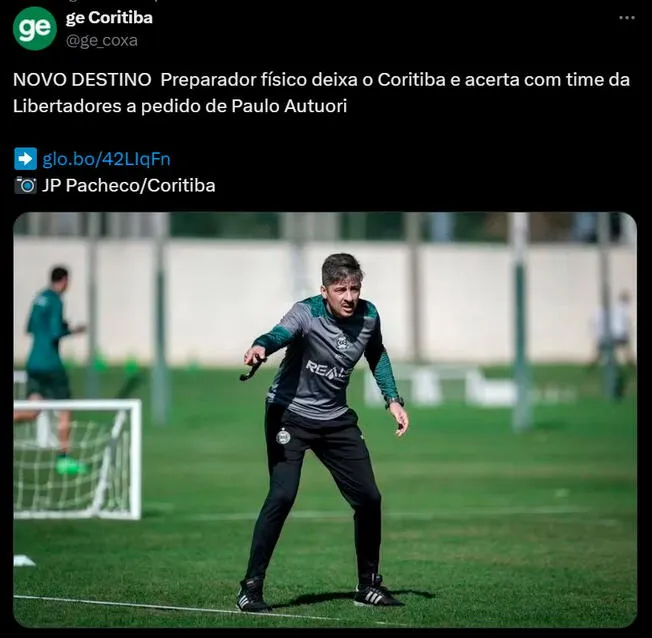 Información de Globo Esporte sobre el nuevo preparador físico de Sporting Cristal. Información de Globo Esporte sobre el nuevo preparador físico de Sporting Cristal.
