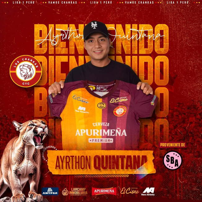 Ayrthon Quintana jugará en Los Chankas   