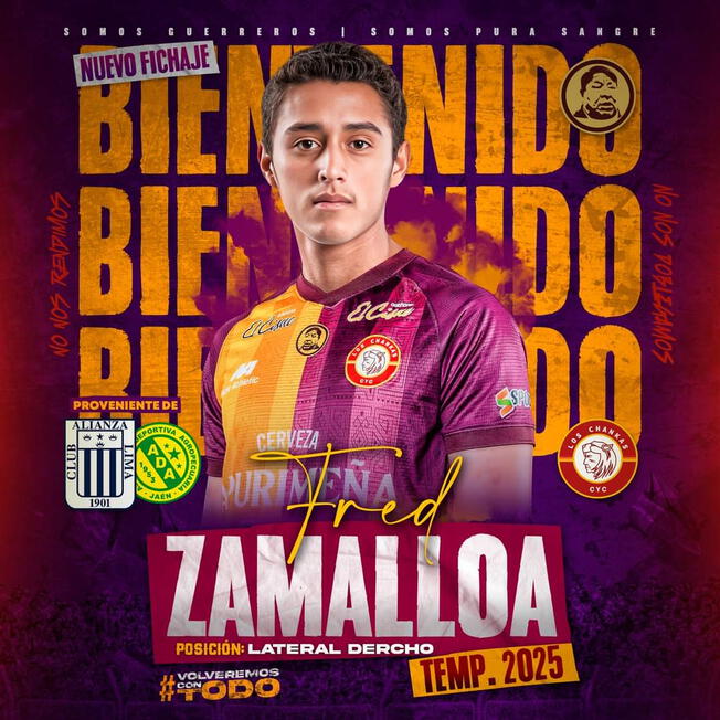 Los Chankas anunciaron el fichaje de Fred Zamalloa/Foto: X Los Chankas anunciaron el fichaje de Fred Zamalloa/Foto: X