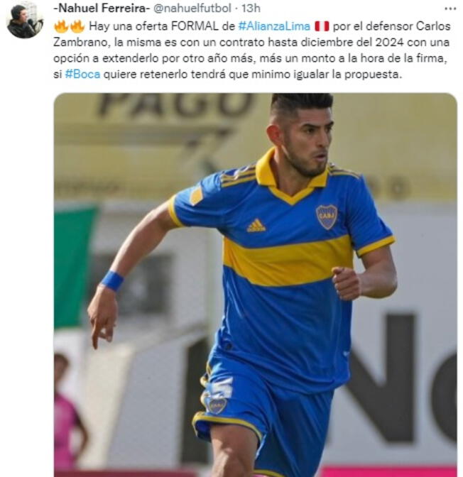 Alianza Lima: ¿cuándo debuta Carlos Zambrano con la camiseta