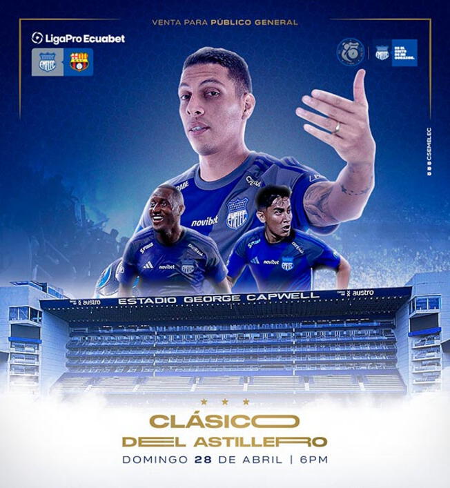 Clásico del Astillero será en el Estadio George Capwell.   