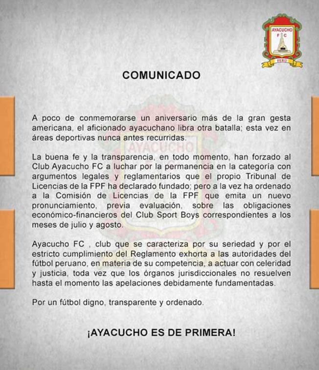 Foto: Ayacucho Fc   