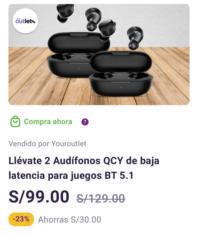 Audifonos inalambricos online 2x1