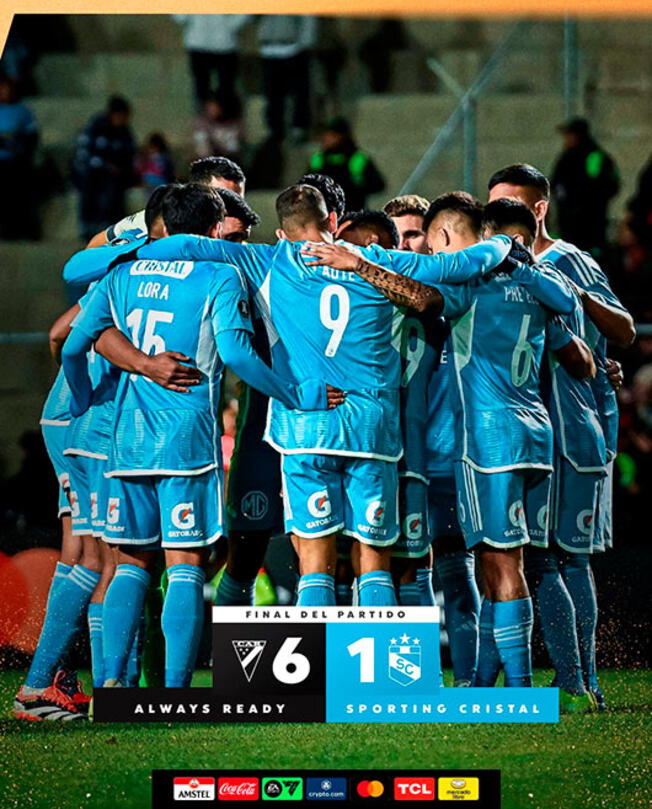 Sporting Cristal cayó 6-1 ante Always Ready por Copa Libertadores.   