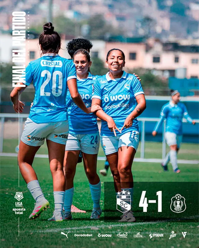 Sporting Cristal goleó 4.1 a Biavo FC por la fecha 7 de la Liga Femenina.   
