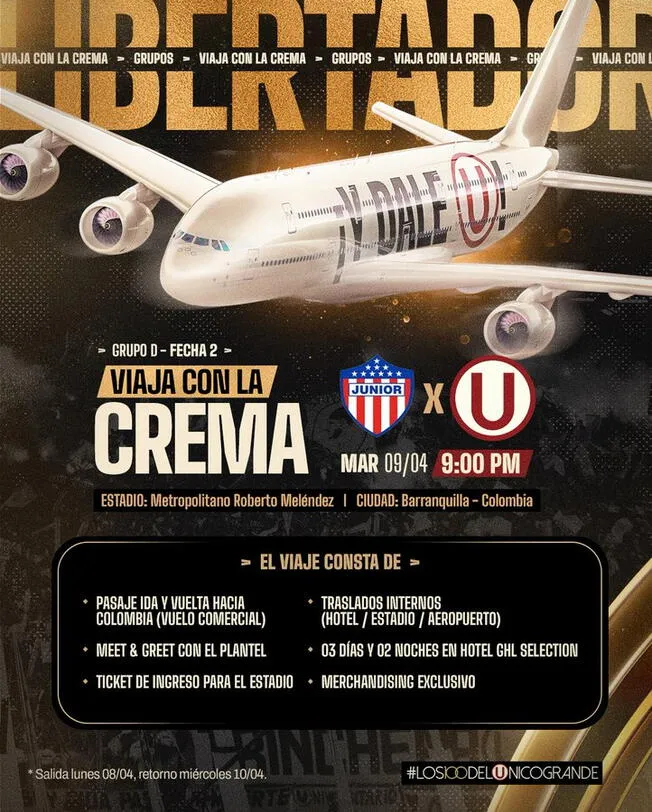 Poster 'Viaja con la Crema'. Foto: Universitario   