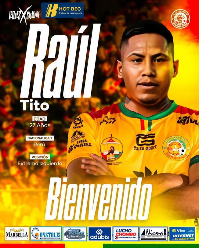 Raúl Tito fue anunciado como fichaje de CD Marquense.