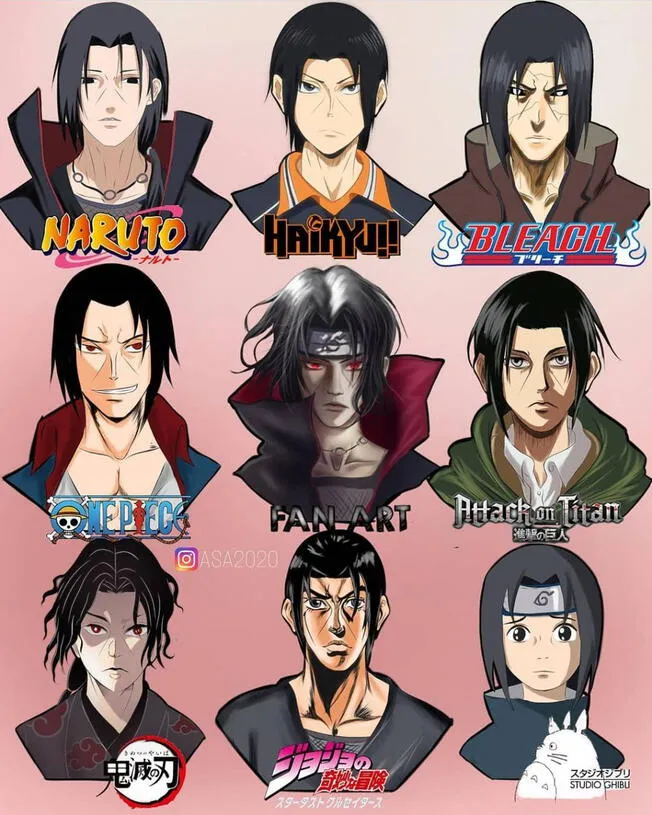 Naruto: así luciría Itachi Uchiha si fuese personaje en otros animes
