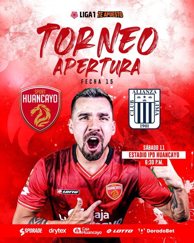 Poster oficial del partido entre Alianza Lima vs. Sport Huancayo. Foto: Sport Huancayo   