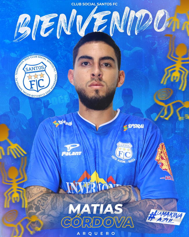 Santos FC anunció el fichaje de Matías Córdova/Foto: Facebook   