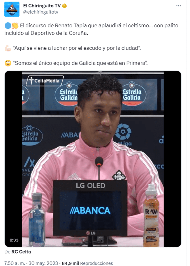 Durante la semana Renato Tapia fue halagado por sus fuertes declaraciones.   