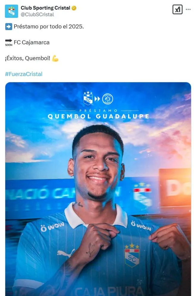 Quembol Guadalupe se va a FC Cajamarca de la Liga 2.   