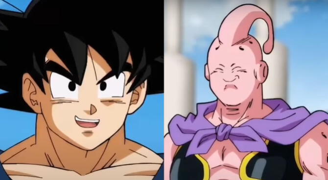 Dragon Ball Super: Majin Buu y Gokú se enfrentan en una batalla épica Dragon Ball Super: Majin Buu y Gokú se enfrentan en una batalla épica