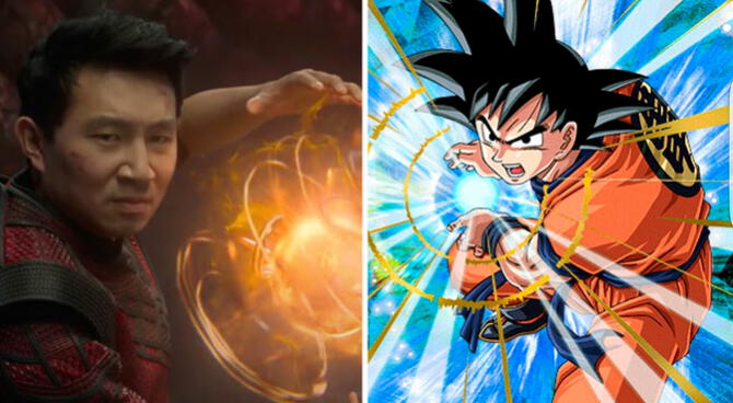 Shang-Chi contiene escena del Kame Hame Ha de Gokú en Dragon Ball Shang-Chi contiene escena del Kame Hame Ha de Gokú en Dragon Ball