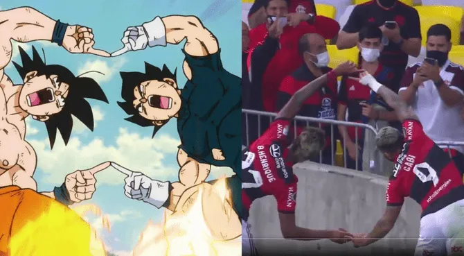 Dragon Ball Z: Jugadores del Flamengo festejan gol con la fusión - VIDEO