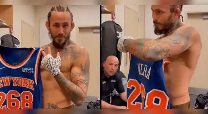 Chito Vera recibió camiseta de los Brooklyn Nets
