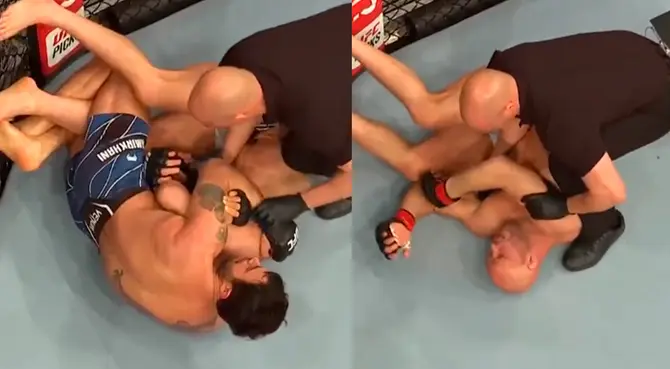 En las preliminares de UFC Londres, Makwan Amirkhani realizó una llave de sumisión