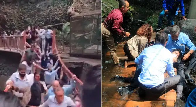 Un puente en Cuernavaca se desplomó y dejó heridos Un puente en Cuernavaca se desplomó y dejó heridos