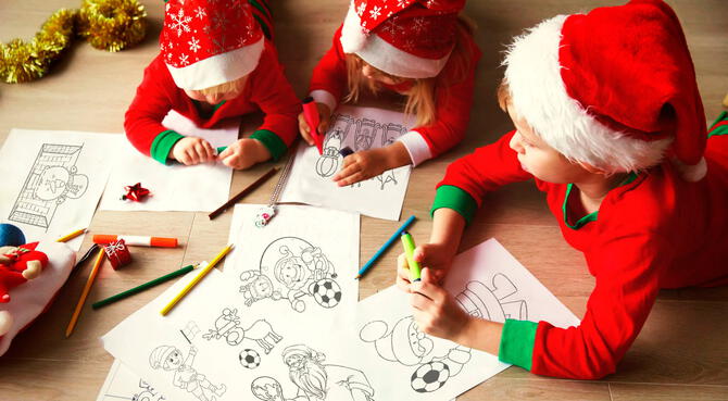 Dibujos de navidad para colorear e imprimir grandes | GRATIS