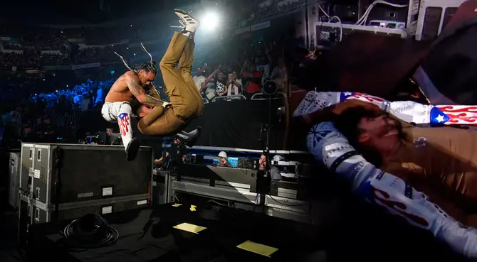 Bad Bunny sufrió impactante caída que lo dejó inconsciente y varios temieron lo peor Bad Bunny sufrió impactante caída que lo dejó inconsciente y varios temieron lo peor