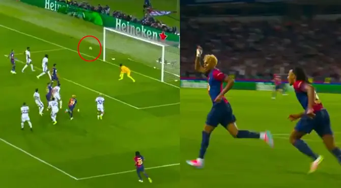 Lamine Yamal anotó golazo en el partido Barcelona vs. Inter.