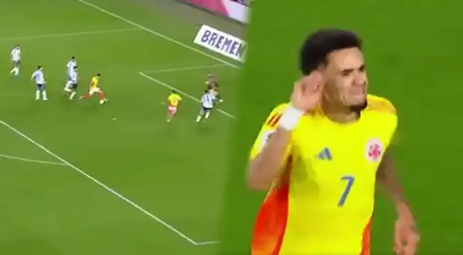 Luis Díaz hizo trizas a la defensa de Argentina y puso el primero.