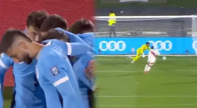 Uruguay golea 3-0 a Perú por Eliminatorias 2026.
