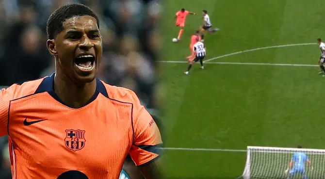 Marcus Rashford puso el 2-0 de Barcelona ante Newcastle con un golazo desde fuera del área. Marcus Rashford puso el 2-0 de Barcelona ante Newcastle con un golazo desde fuera del área.