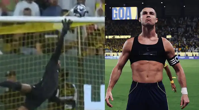 Cristiano Ronaldo apareció así en el Al Nassr vs Al Fateh.