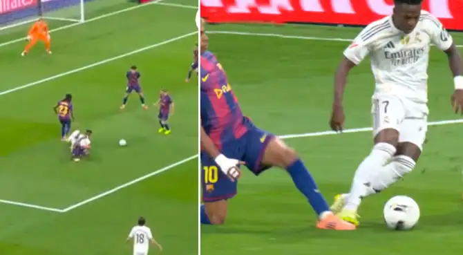 No cobran penal en el Real Madrid vs Barcelona.