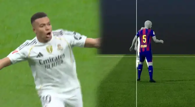 Gol anulado a Kylian Mbappé en el Real Madrid vs Barcelona.
