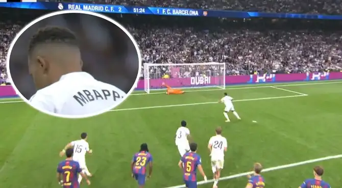 Kylian Mbappé falló penal en Real Madrid vs Barcelona.