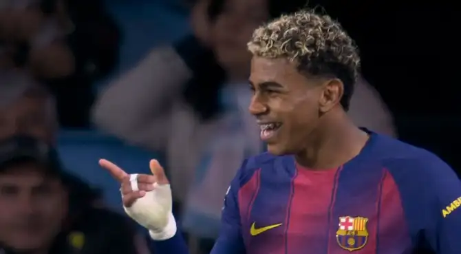 Gol de Lamine Yamal para el 3-2 de Barcelona vs Celta. Gol de Lamine Yamal para el 3-2 de Barcelona vs Celta.
