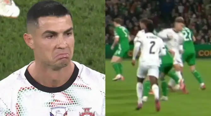Cristiano Ronaldo se fue expulsado tras propinarle un golpe a O'Shea Cristiano Ronaldo se fue expulsado tras propinarle un golpe a O'Shea
