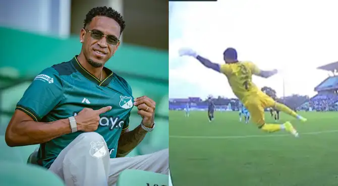 Pedro Gallese sufrió un golazo en su debut oficial con Deportivo Cali