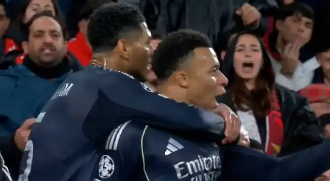 Kylian Mbappé marcó el 1-0 del Real Madrid ante Benfica por la Champions League 2025-26 Kylian Mbappé marcó el 1-0 del Real Madrid ante Benfica por la Champions League 2025-26