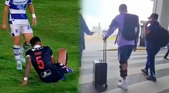 Esteban Pavez terminó lesionado en el Alianza Lima vs 2 de Mayo.