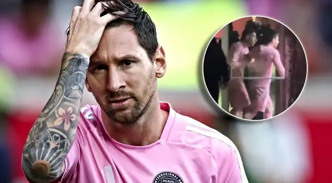 Lionel Messi fue detenido por Luis Suárez para evitar disputa con los árbitros.