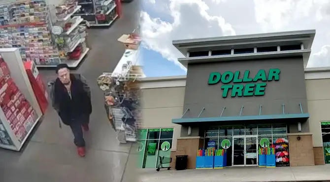 Policías de Cleveland buscan a un sospechoso por un robo en Dollar Tree. Policías de Cleveland buscan a un sospechoso por un robo en Dollar Tree.