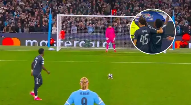 Vinicius marcó de forma sensacional el 1-0 del Real Madrid.