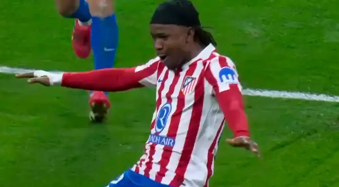 Gol de Lookman para el 1-0 del Atlético Madrid ante Real Madrid en el derbi