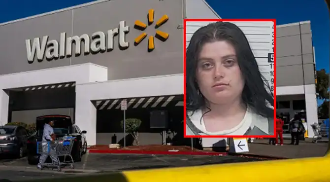 Walmart: arrestan a mujer que atacó a dos personas en estacionamiento; intentó quitarse las esposas.