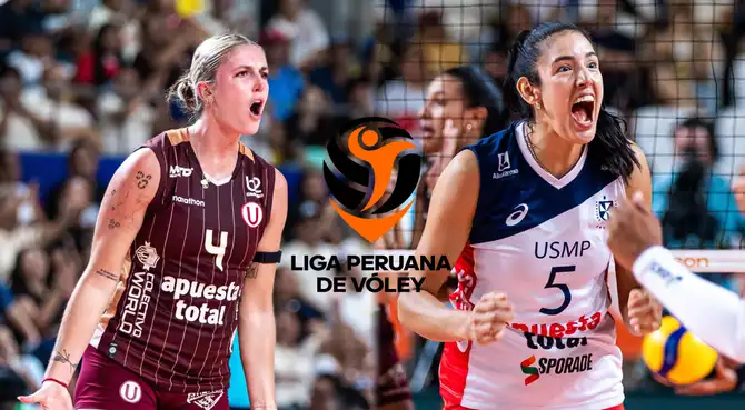 Programación del partido entre Universitario y San Martín por la Liga Peruana de Vóley. Foto: composición Líbero/Liga Peruana de Vóley